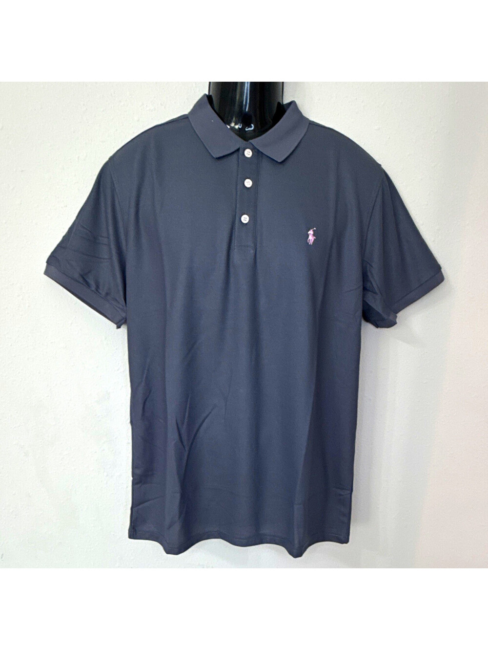 Polo Ralph Lauren Men’s XXL Gray Solid Short Sleeve Polo, Logo, Button